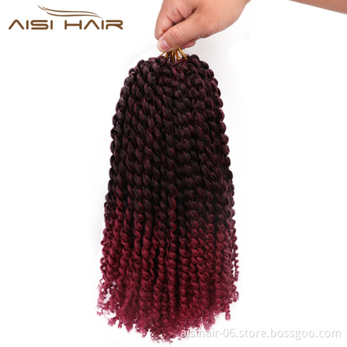 Aisi Hair Wholesale Manufacturer Crochet Braid Box Braids Marley Passion Twist Loose Wave Pre Stretched Synthetic Braiding Hair